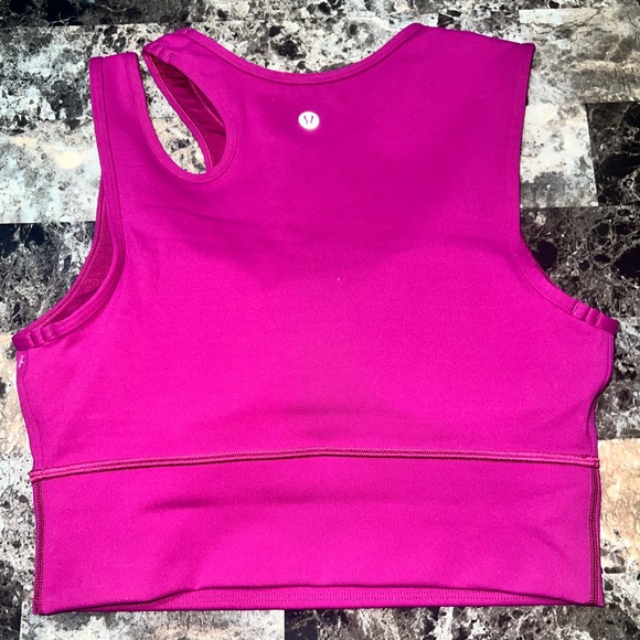 lululemon athletica Tops - LULULEMON MASTERED MOTION CROPPED TANK MAGENTA PURPLE COLOR SIZE 14 NWT